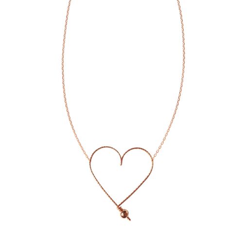 Collier Mon Grand Coeur sparkle -Goldfilled 14 carats et chaîne plaqué or rose