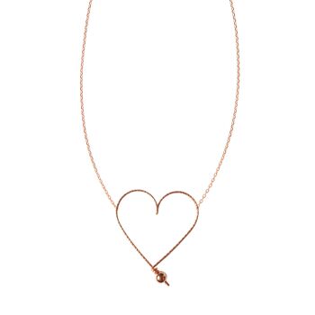 Collier Mon Grand Coeur sparkle -Goldfilled 14 carats et chaîne plaqué or rose 1