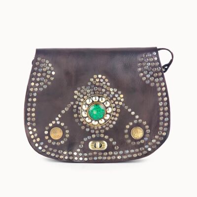 Bolso de cuero "Jade" marrón