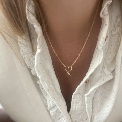 Mon Coeur sparkle necklace -14k Goldfilled and gold plated chain