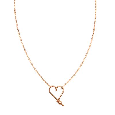 Mon Coeur sparkle necklace -14k rose goldfilled and rose gold plated chain