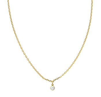 Collier Vendôme -Goldfilled 14 carats, chaîne plaqué or et zircon 2