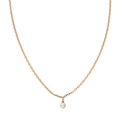 Vendôme necklace -14k rose goldfilled, rose gold plated chain and zircon