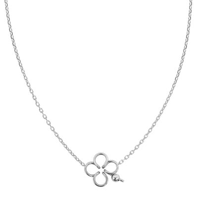 Mon Clover smooth necklace - Sterling silver 925 and silver chain