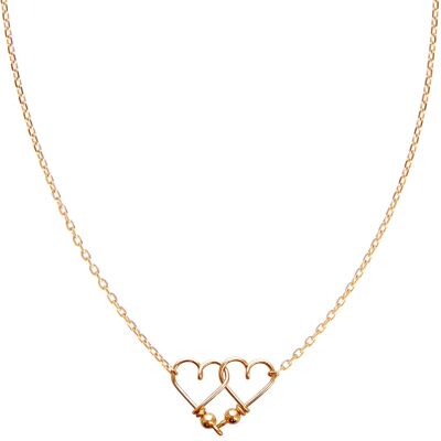 Les Inséparables smooth necklace -14k rose goldfilled and rose gold plated chain