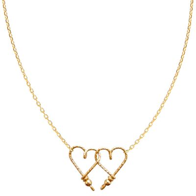 Les Inséparables sparkle necklace -Goldfilled 14 carats and gold plated chain