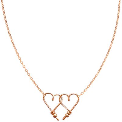 Les Inséparables sparkle necklace -14k rose goldfilled and rose gold plated chain