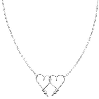 Les Inséparables sparkle necklace - 925 solid silver and silver chain