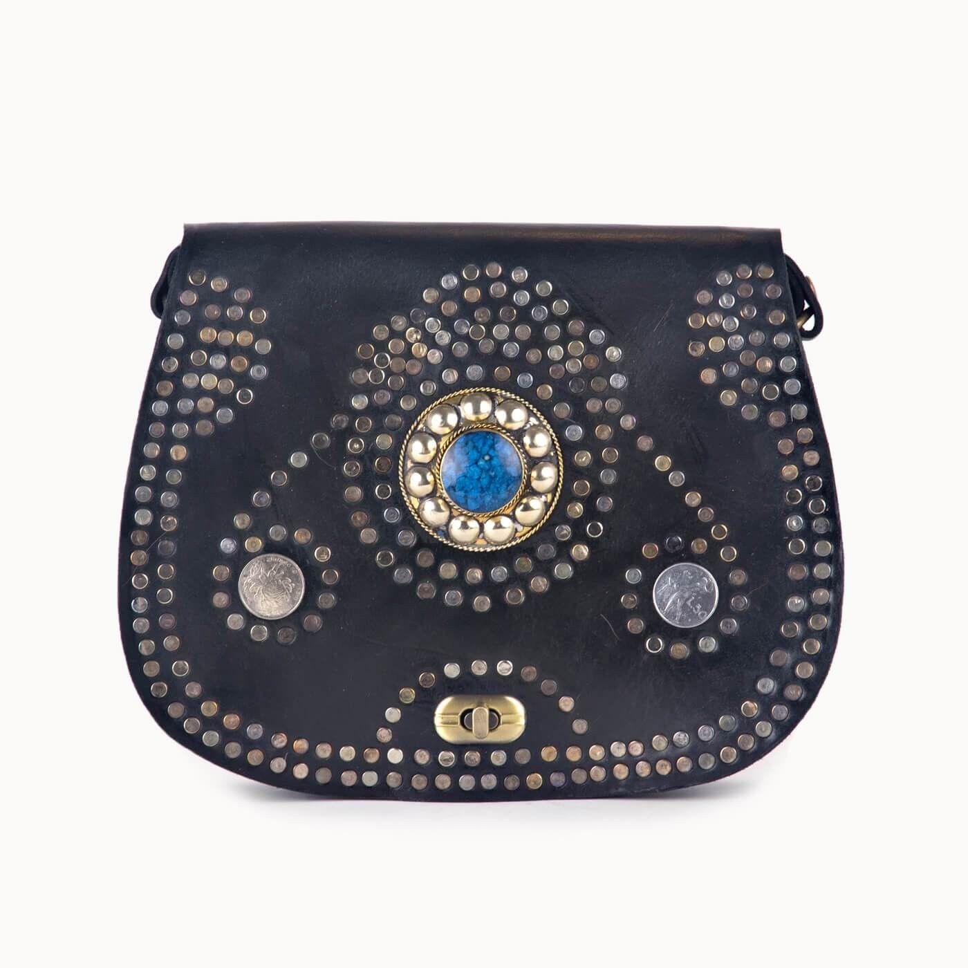 Sac en cuir "Jade" noir