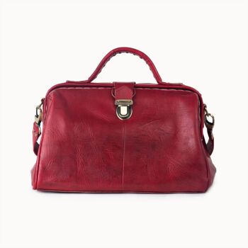 Sac en cuir "Petit" rouge 1