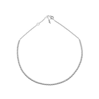 Perlisian-Halskette - 925er Silber, Silberkette und Perlen
