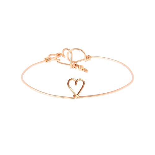 Jonc Paris mon Amour lisse -Goldfilled rose 14 carats