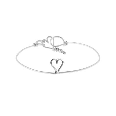 Smooth Paris mon Amour bangle - Sterling silver 925
