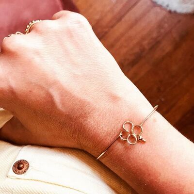 Smooth Mon Clover Bangle - 14K Goldfilled