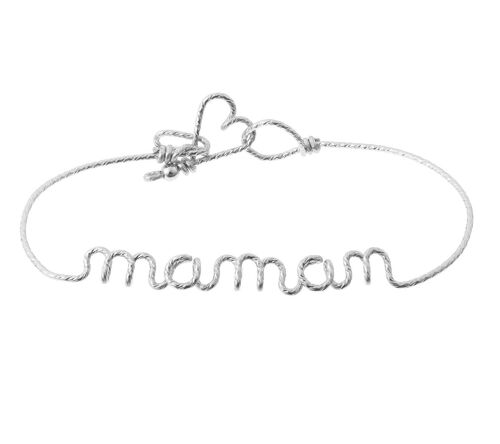 Jonc Maman sparkle -Argent massif 925