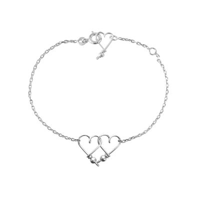 Smooth Inseparable chain bracelet - 925 solid silver and silver chain