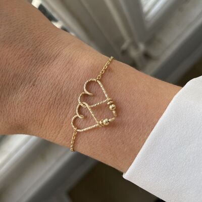 Les Inséparables sparkle chain bracelet -Goldfilled 14 carats and gold plated chain