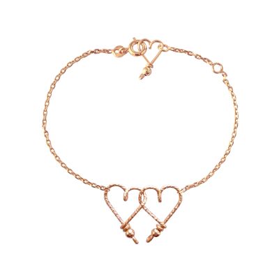 Les Inséparables sparkle chain bracelet -Goldfilled 14k rose and rose gold plated chain