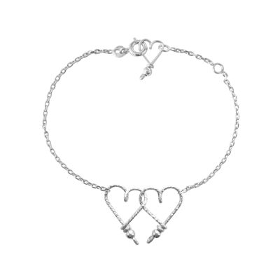Les Inséparables sparkle chain bracelet - 925 solid silver and silver chain