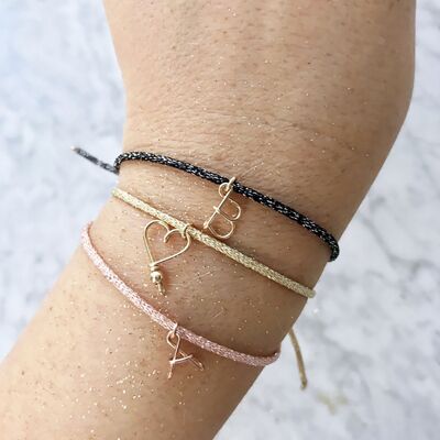 Mon Coeur bracelet with sequins -14k Goldfilled and sequined link