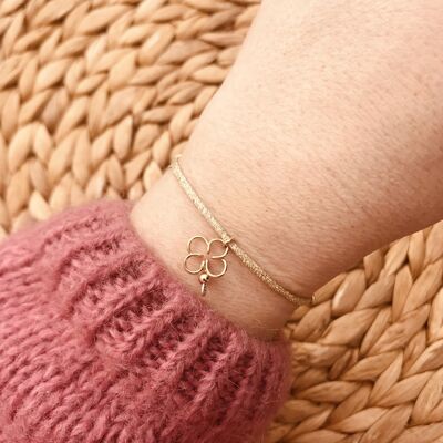 Pulsera My Glitter Clover - 14K Goldfilled y Glitter Link