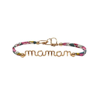 Bracciale Maman Liberty - placcato oro rosa 14k e maglia liberty