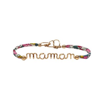 Bracelet Maman Liberty -Goldfilled rose 14 carats et lien liberty