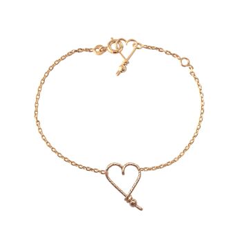 Bracelet chaîne Mon Coeur sparkle -Goldfilled rose 14 carats et chaîne plaqué or rose 1