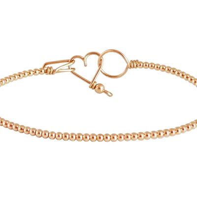 Bracciale rigido Perlisien Comtesse - oro rosa 14k riempito e perle