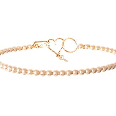 Perlisien Marquise bangle - 14k rose goldfilled and pearls