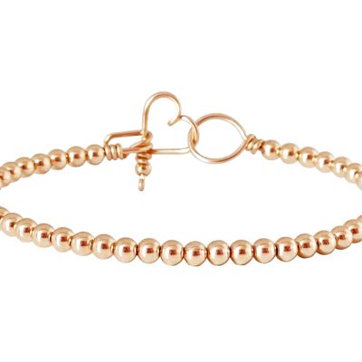 Bracciale rigido Perlisien Duchesse - oro rosa 14k riempito e perle