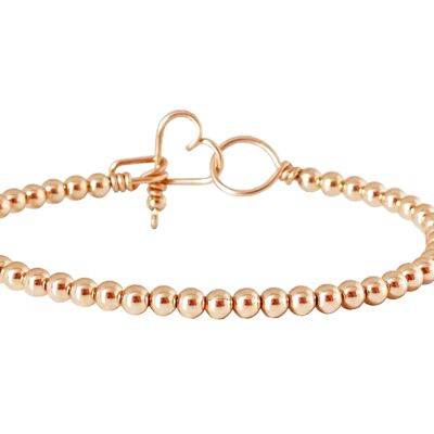 Bracciale rigido Perlisien Duchesse - oro rosa 14k riempito e perle
