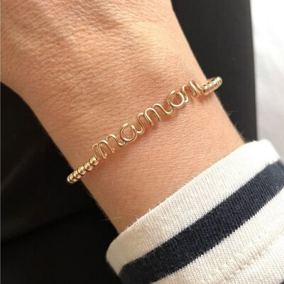 Maman Perlisien bangle -14 carat goldfilled and pearls