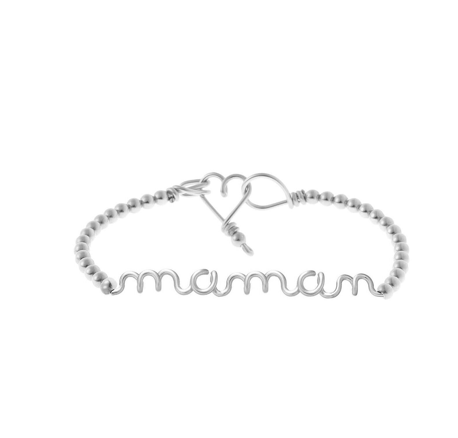 Bracciale rigido Perlisien Maman - Argento 925 e perle