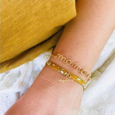 Bracelet chaîne Maman -Goldfilled 14 carats et chaîne plaqué or