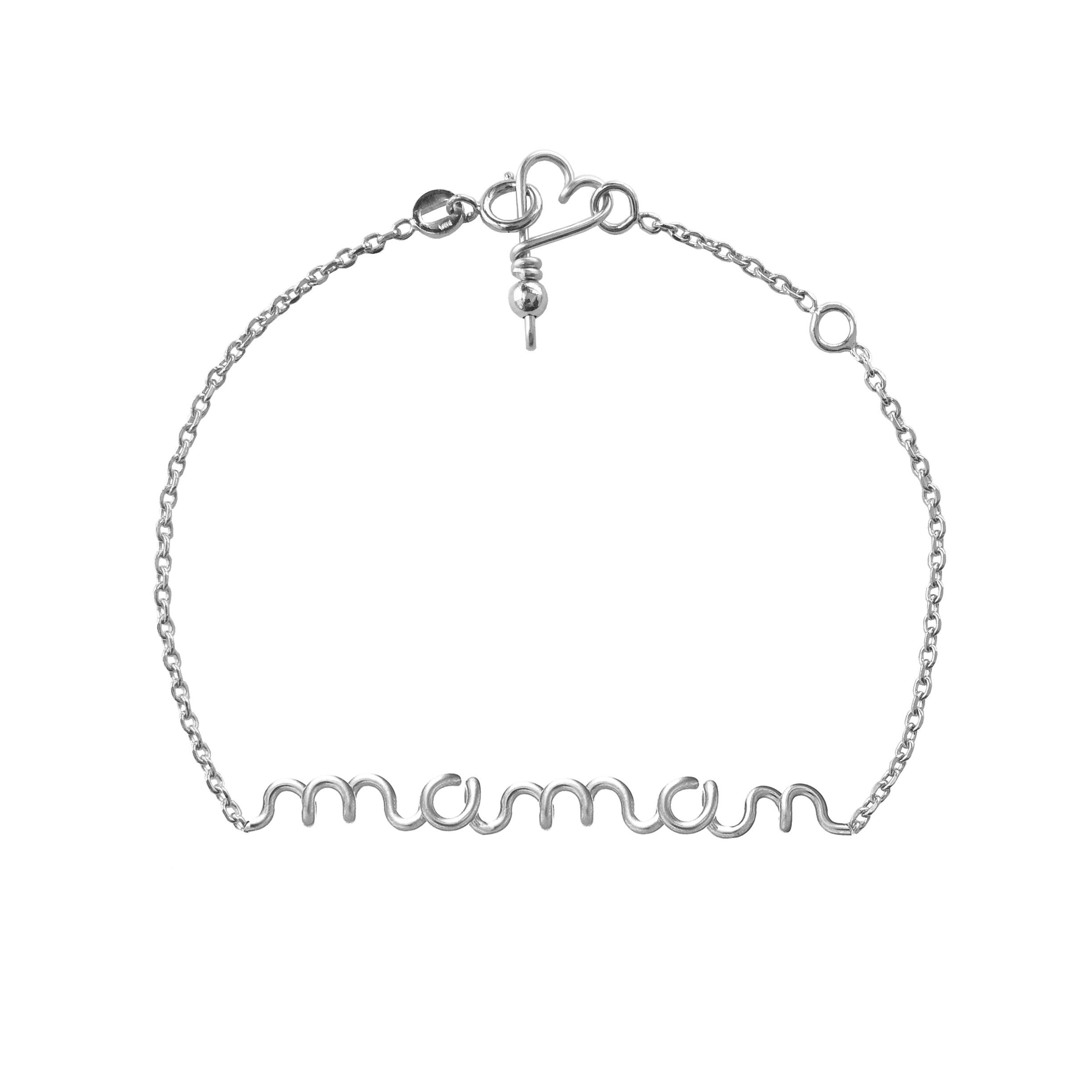 Bracciale a catena Maman - Argento 925 e catena in argento
