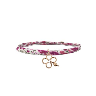 Brazalete Mon Clover Liberty: relleno de oro rosa de 14k y eslabón Liberty