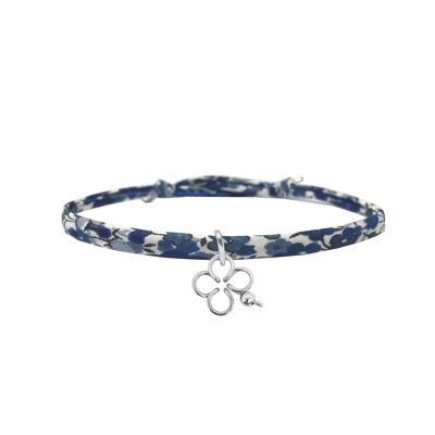 Bracciale Mon Clover Liberty - Argento massiccio 925 e maglia liberty