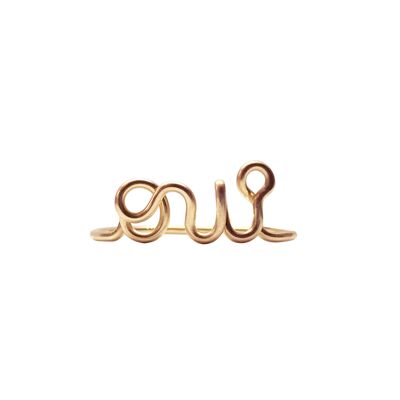Smooth Yes ring -Goldfilled 14 carat rose gold plated