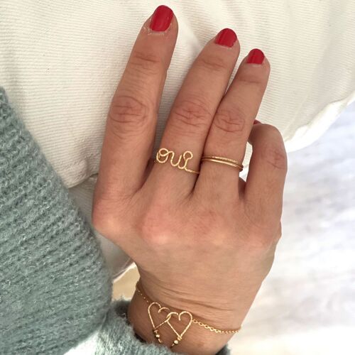 Bague Oui sparkle -Goldfilled 14 carats