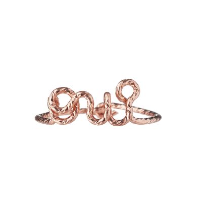 Yes sparkle ring -Goldfilled 14k pink