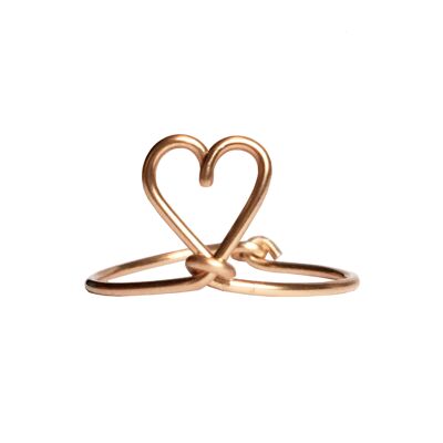 Anillo Smooth Paris Mon Amour - Relleno de oro rosa de 14 k