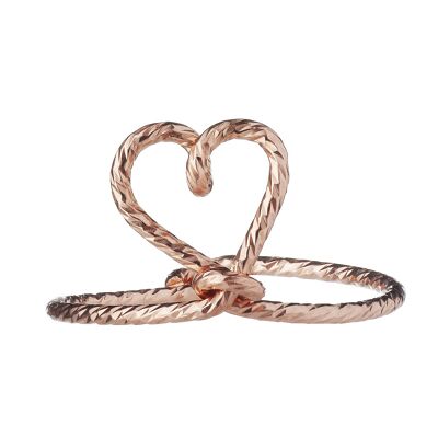 Anillo Paris mon Amour sparkle -Goldfilled 14 quilates rosa