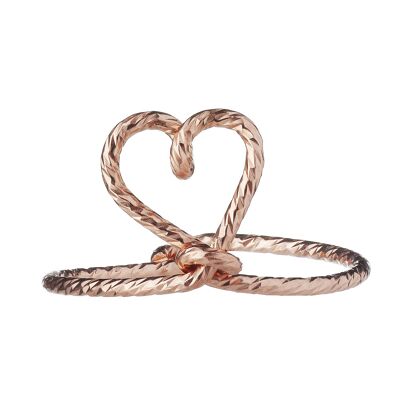 Paris mon Amour sparkle ring -Goldfilled 14 carats pink
