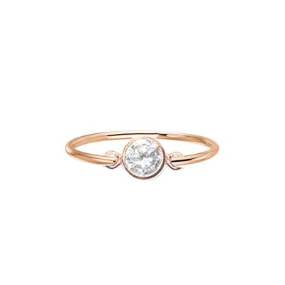 Vendôme ring - Goldfilled 14 carats rose and zircon