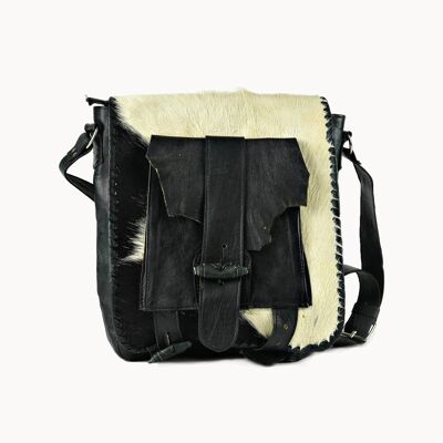 Bolso de cuero "Amal" negro