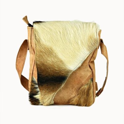 Sac en cuir "Diagonal" naturel