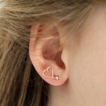 Pin's d'oreille Mon Coeur -Goldfilled 14 carats 1