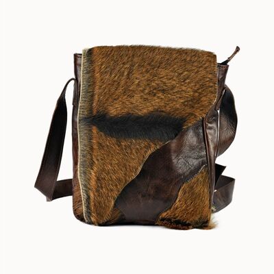 Leather Bag "Diagonal" brown