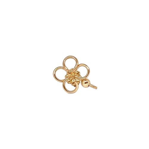 Pin's d'oreille Mon Trèfle -Goldfilled rose 14 carats